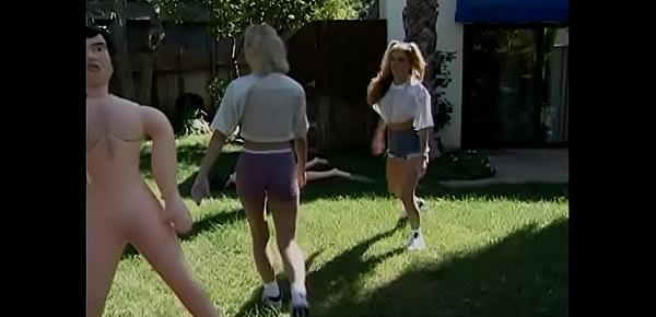  Couple of hot lesbian sluts Brooke Ashley and Kate Gold eat their pussies and fuck with toys outdoor